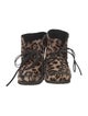 Étoile Isabel Marant Ponyhair Animal Print Lace-Up Boots