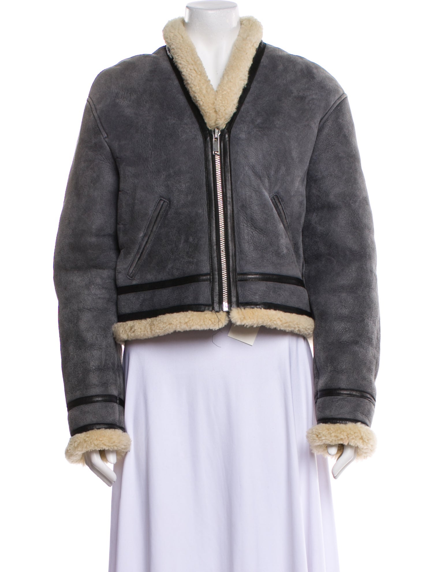 Étoile Isabel Marant Leather Faux Fur Jacket