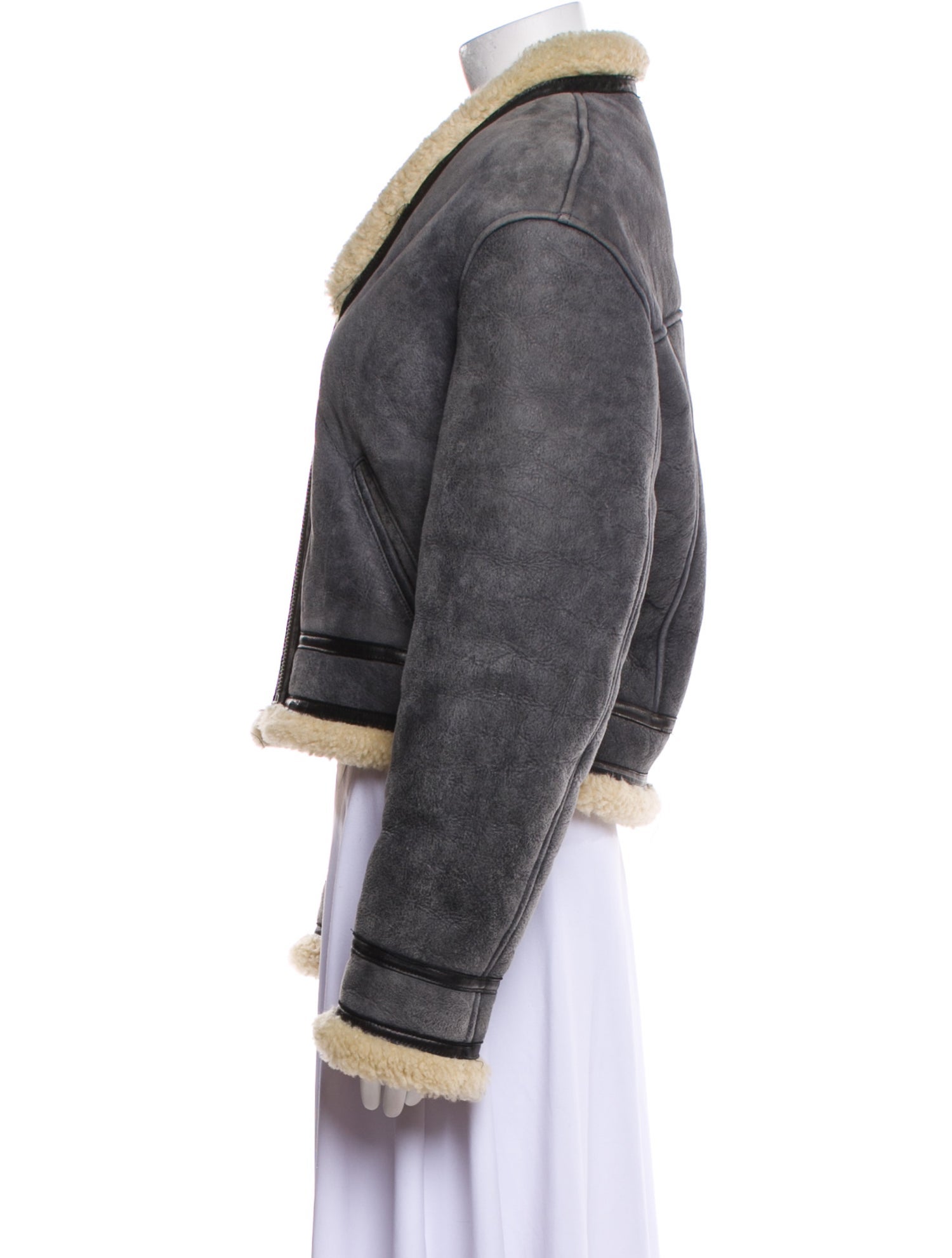 Étoile Isabel Marant Leather Faux Fur Jacket