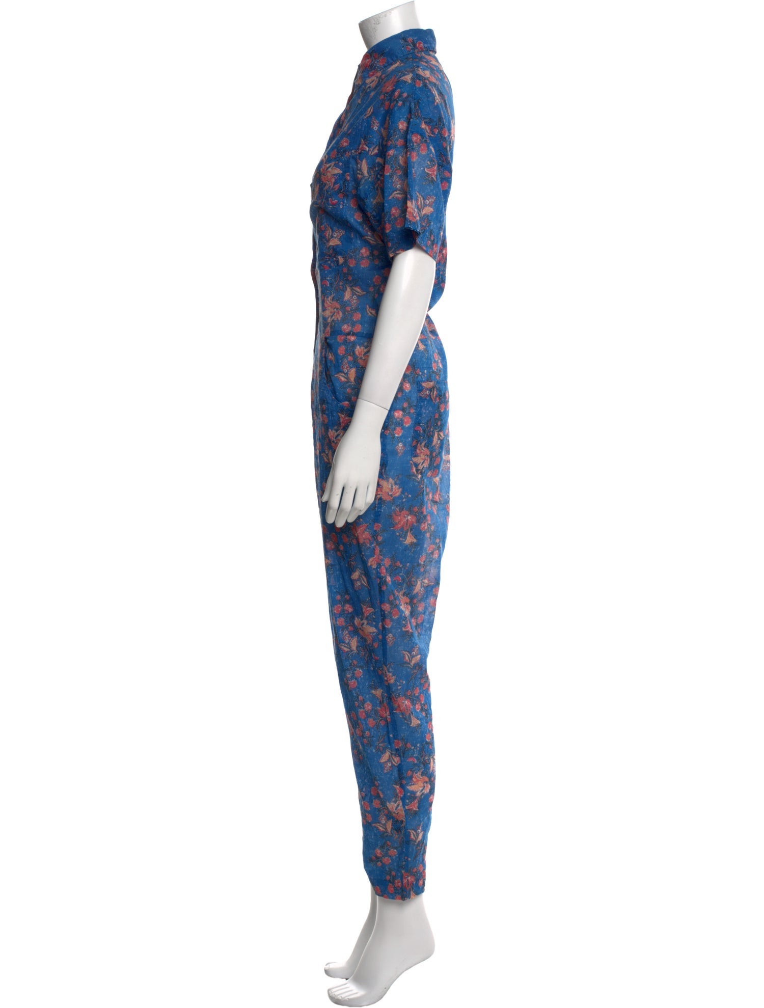 Étoile Isabel Marant Floral Print Mock Neck Jumpsuit