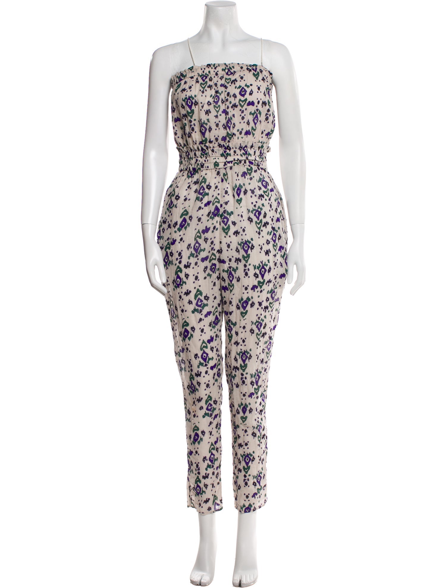 Étoile Isabel Marant Printed Square Neckline Jumpsuit