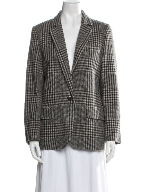 Étoile Isabel Marant Wool Plaid Print Blazer