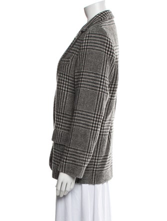 Étoile Isabel Marant Wool Plaid Print Blazer