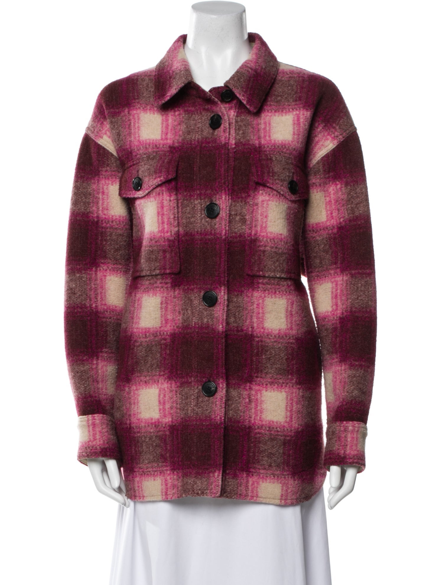 Étoile Isabel Marant Plaid Print Peacoat