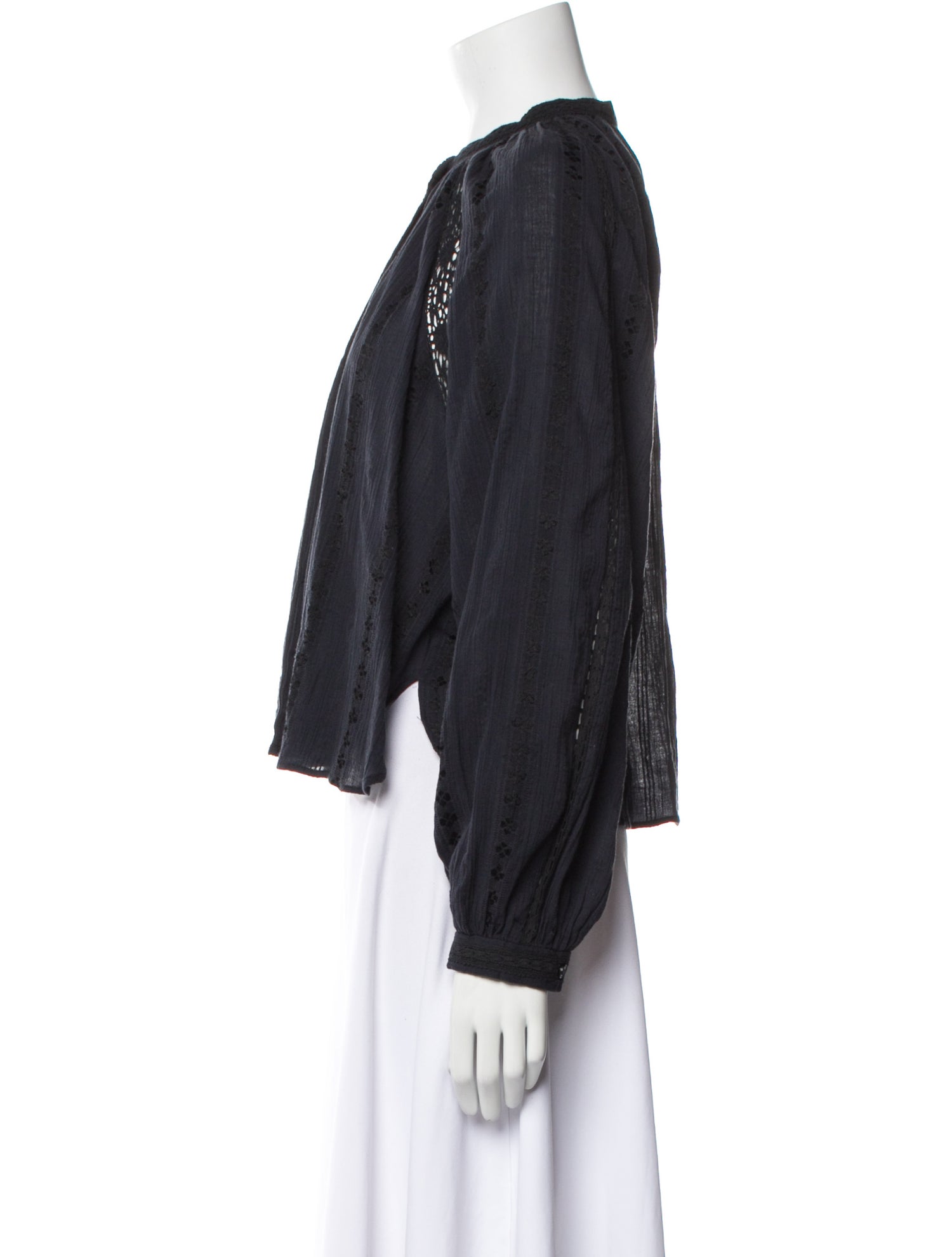 Étoile Isabel Marant Mock Neck Long Sleeve Crop Top