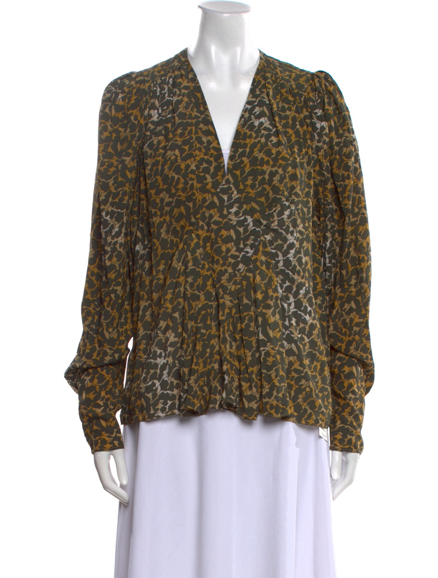 Étoile Isabel Marant Animal Print V-Neck Blouse