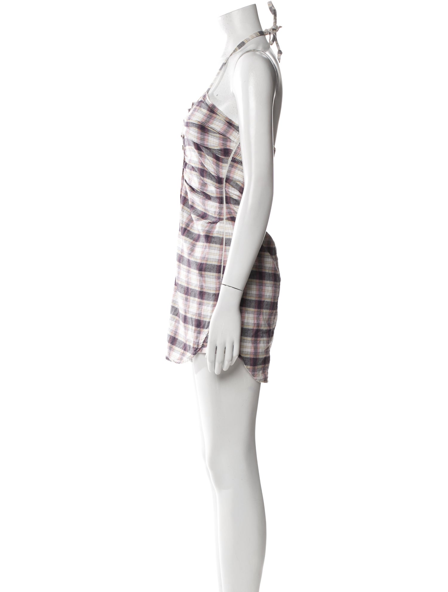 Étoile Isabel Marant Plaid Print Mini Dress