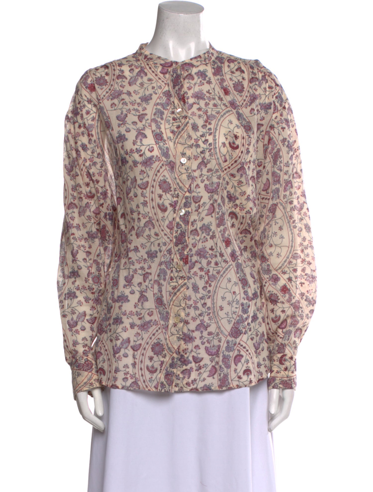Étoile Isabel Marant Floral Print Mock Neck Blouse