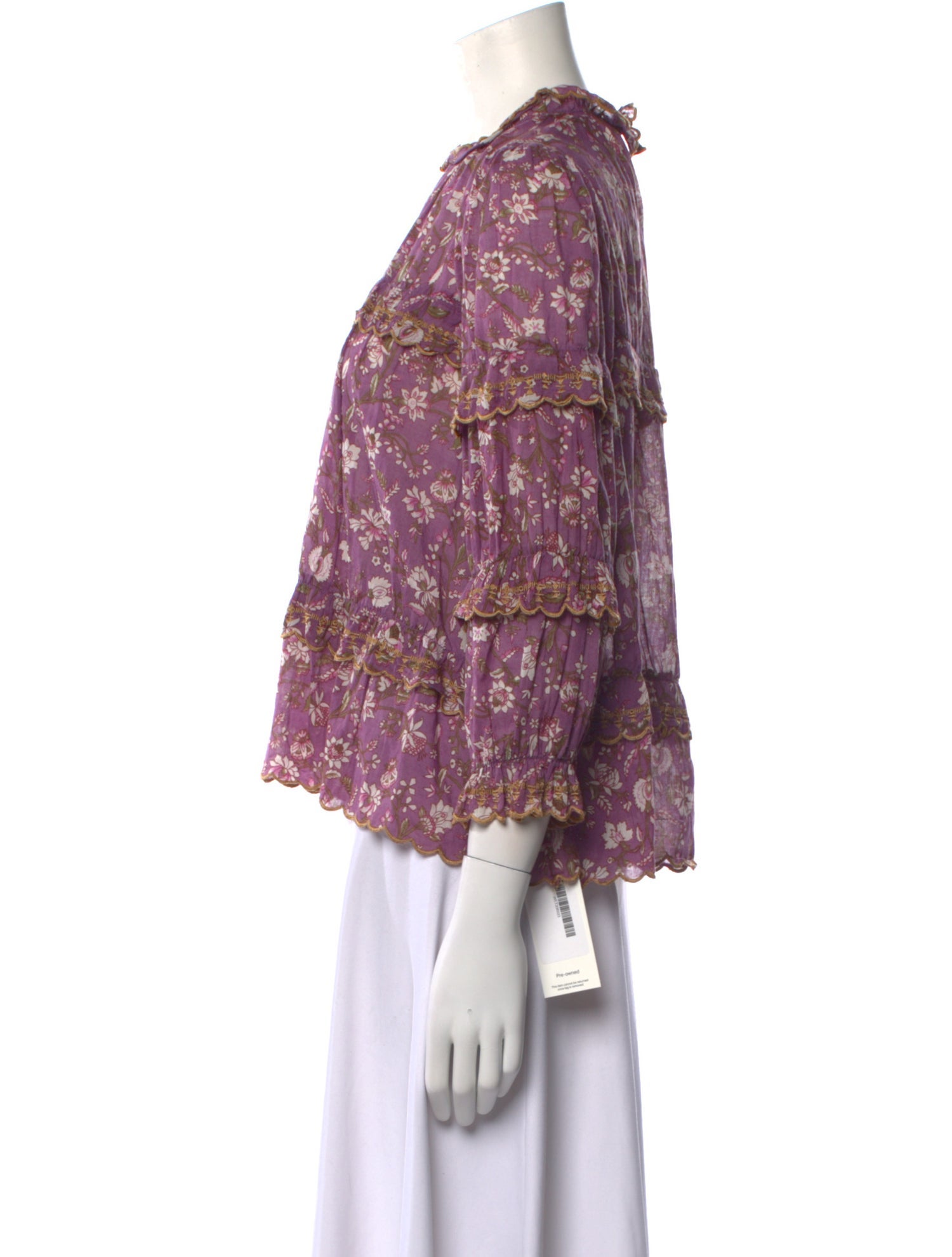 Étoile Isabel Marant Floral Print Mock Neck Blouse