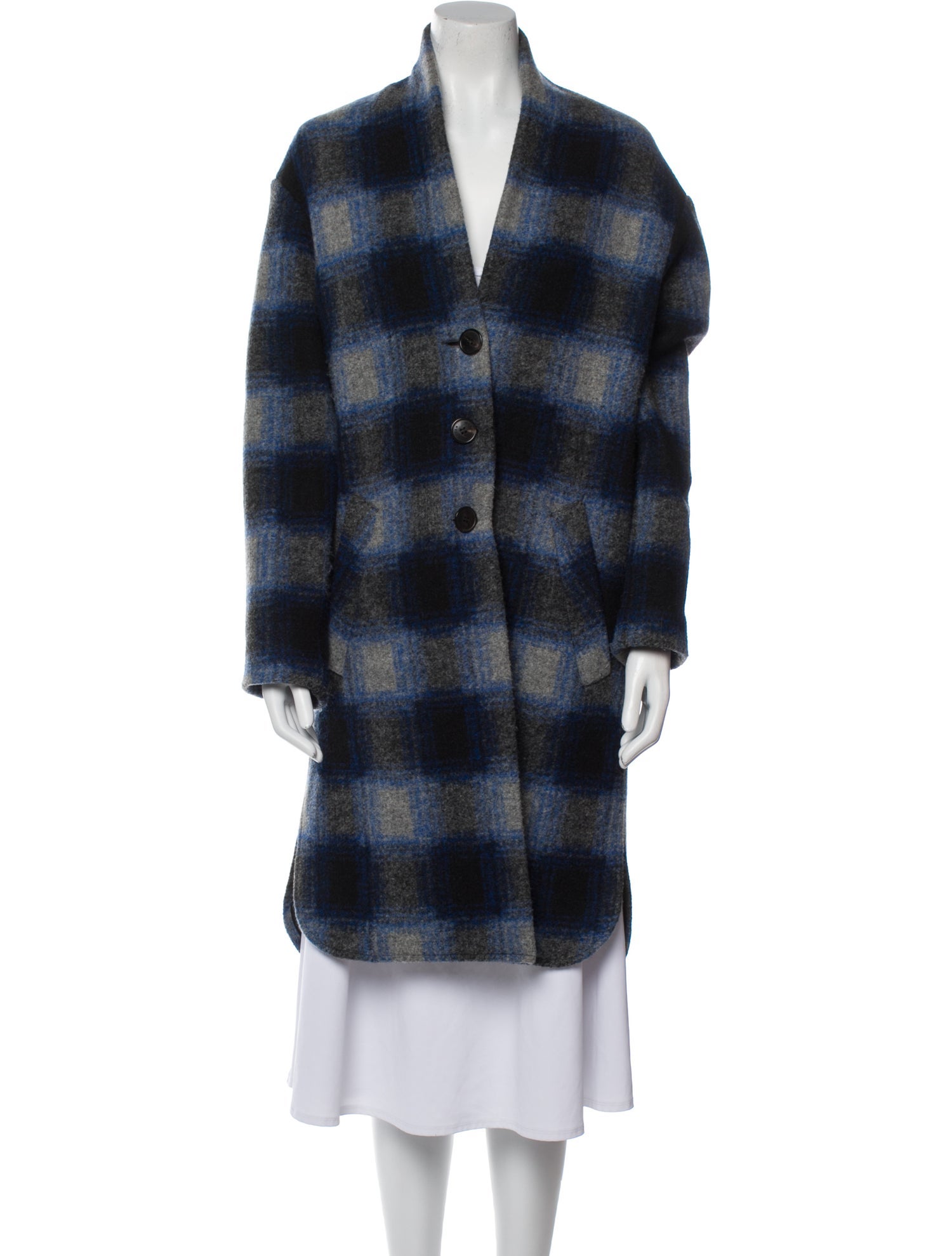 Étoile Isabel Marant Plaid Print Peacoat