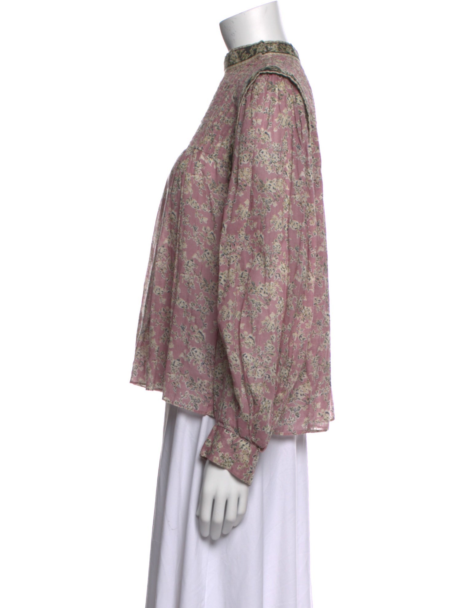 Étoile Isabel Marant Floral Print Mock Neck Blouse