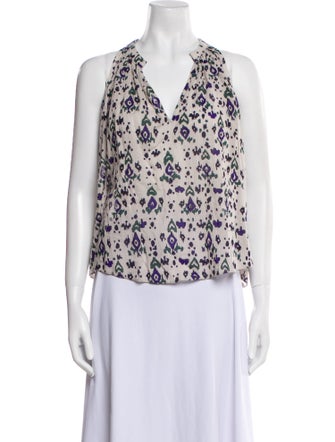 Étoile Isabel Marant Floral Print V-Neck Blouse