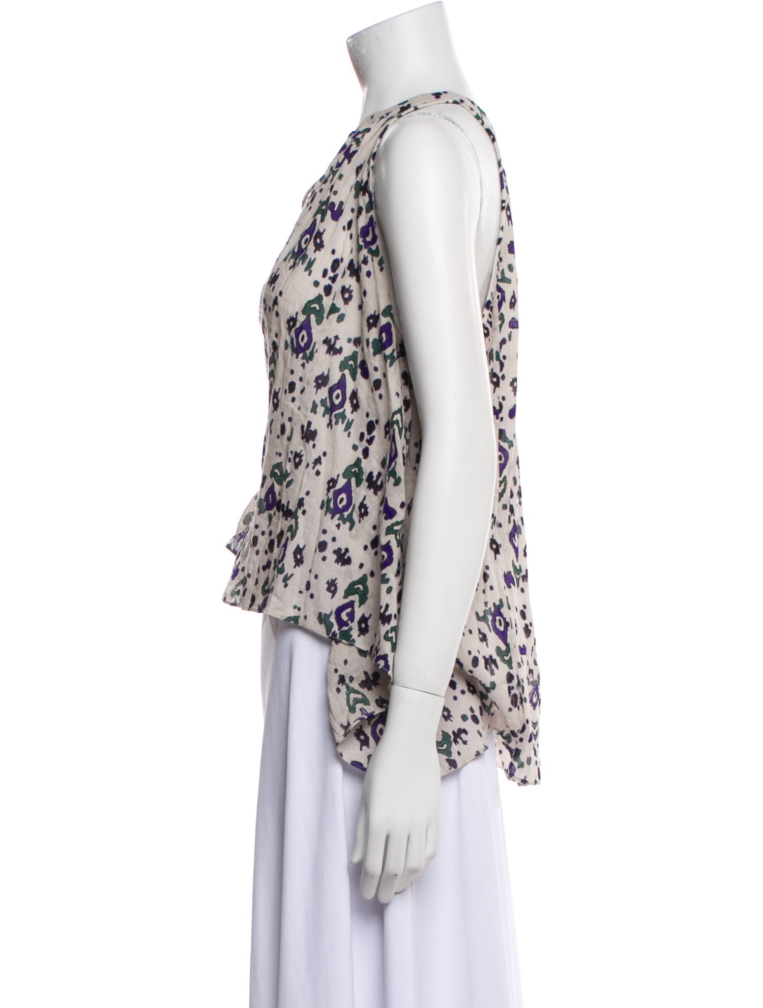 Étoile Isabel Marant Floral Print V-Neck Blouse