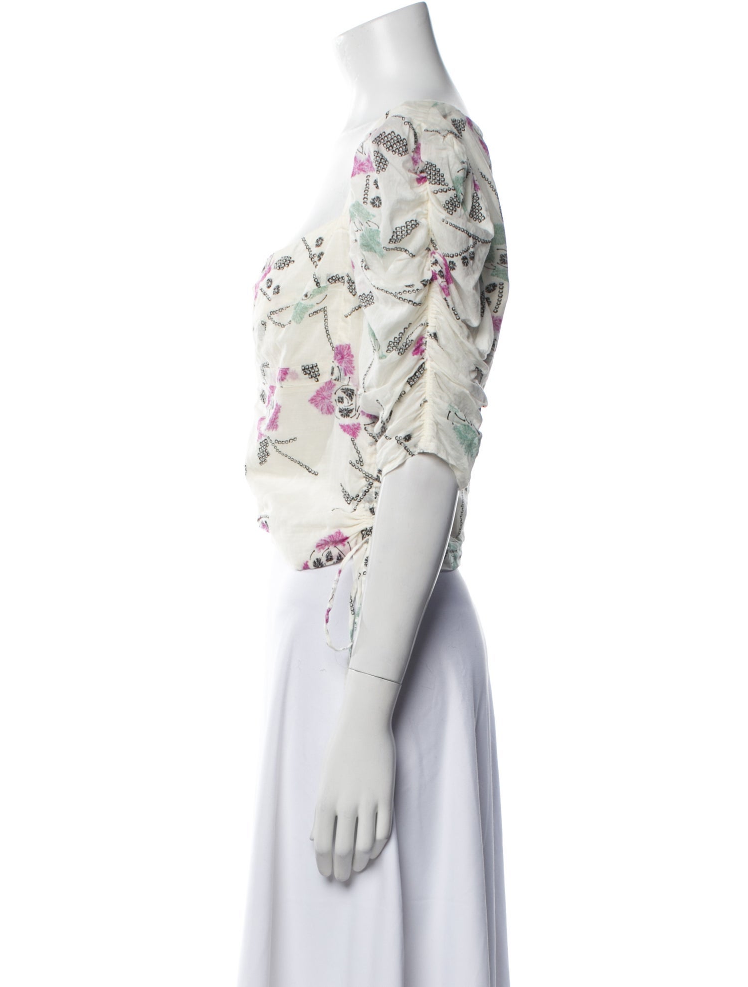 Étoile Isabel Marant Floral Print V-Neck Crop Top