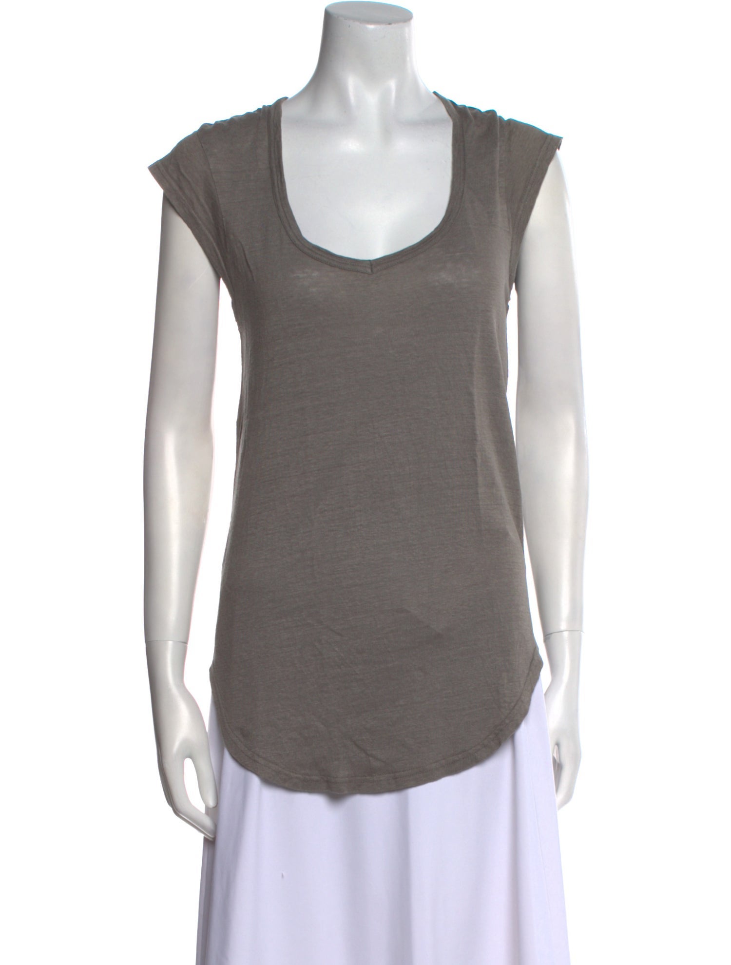 Étoile Isabel Marant Linen Scoop Neck T-Shirt