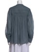 Étoile Isabel Marant Mock Neck Long Sleeve Button-Up Top