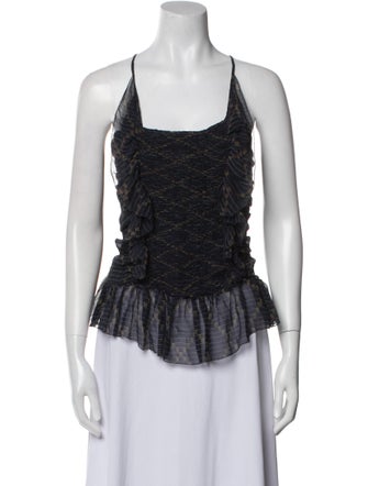 Étoile Isabel Marant Silk Square Neckline Top