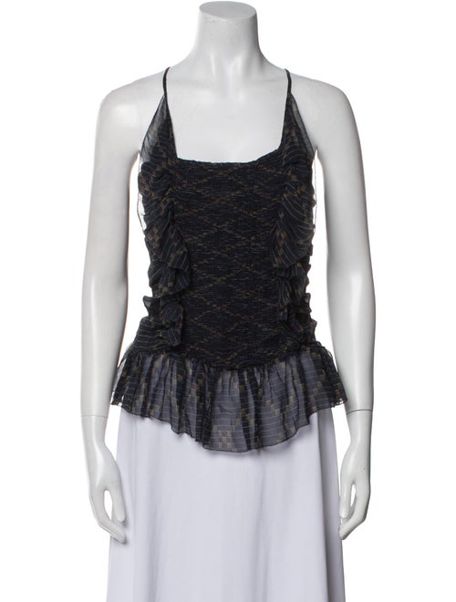 Étoile Isabel Marant Silk Square Neckline Top