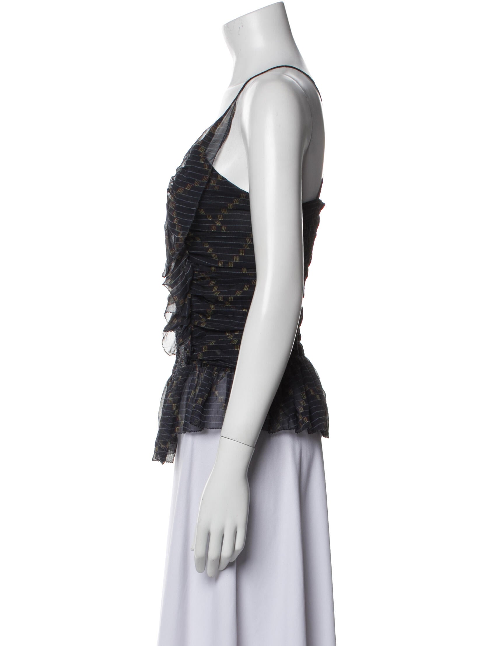 Étoile Isabel Marant Silk Square Neckline Top