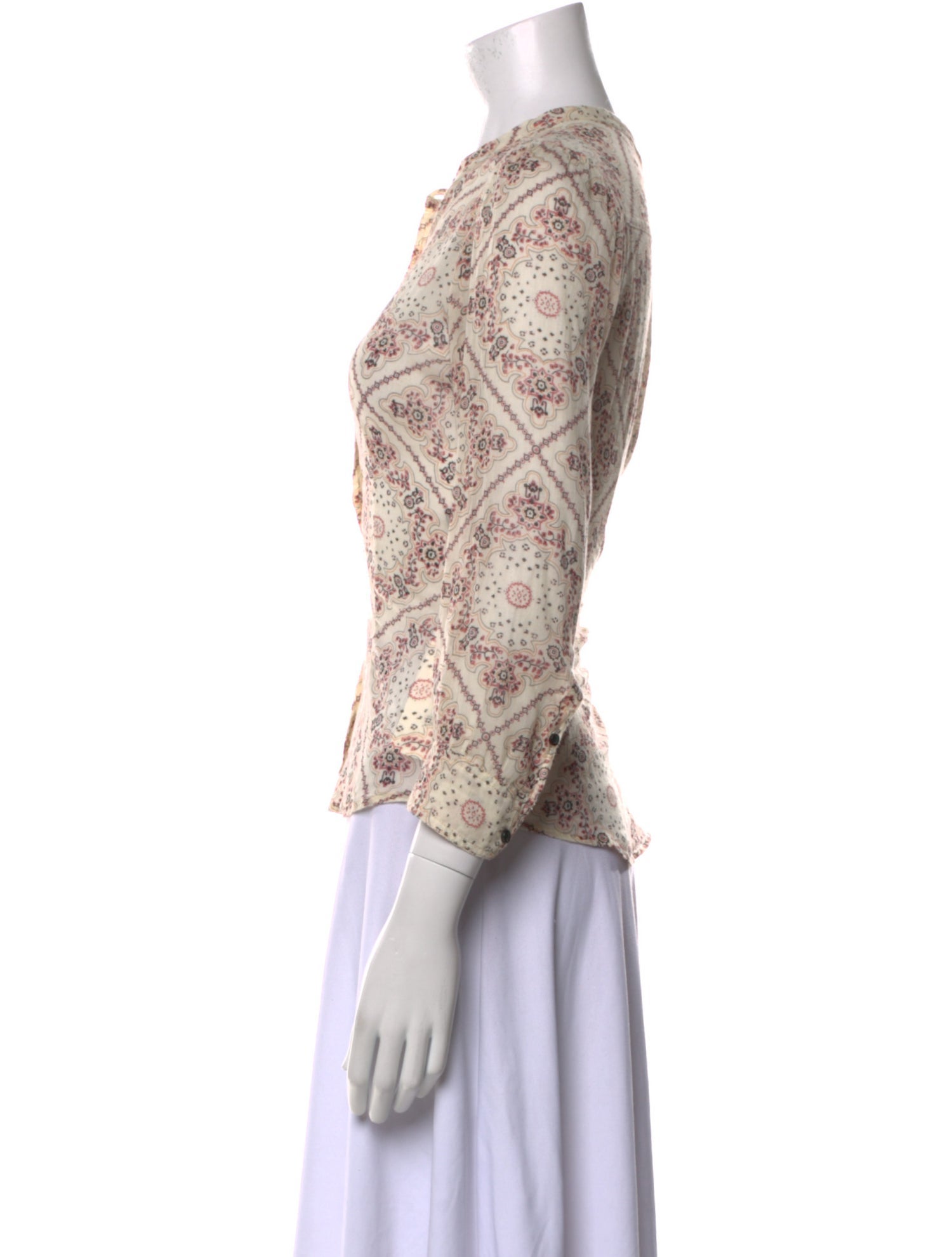 Étoile Isabel Marant Paisley Print V-Neck Button-Up Top