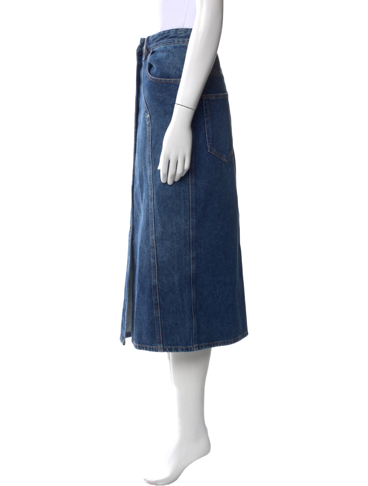 Étoile Isabel Marant Faux Fur Trim Midi Length Skirt