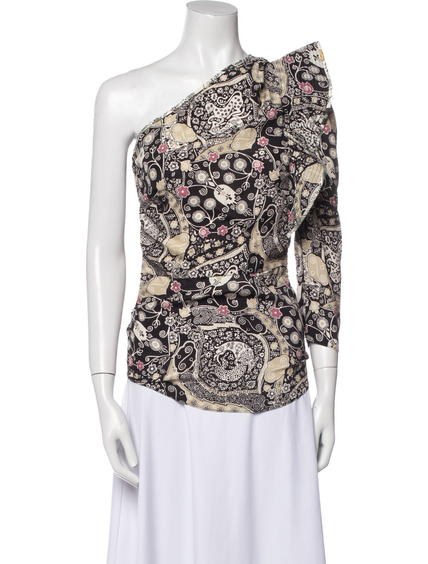 Étoile Isabel Marant Floral Print One-Shoulder Blouse