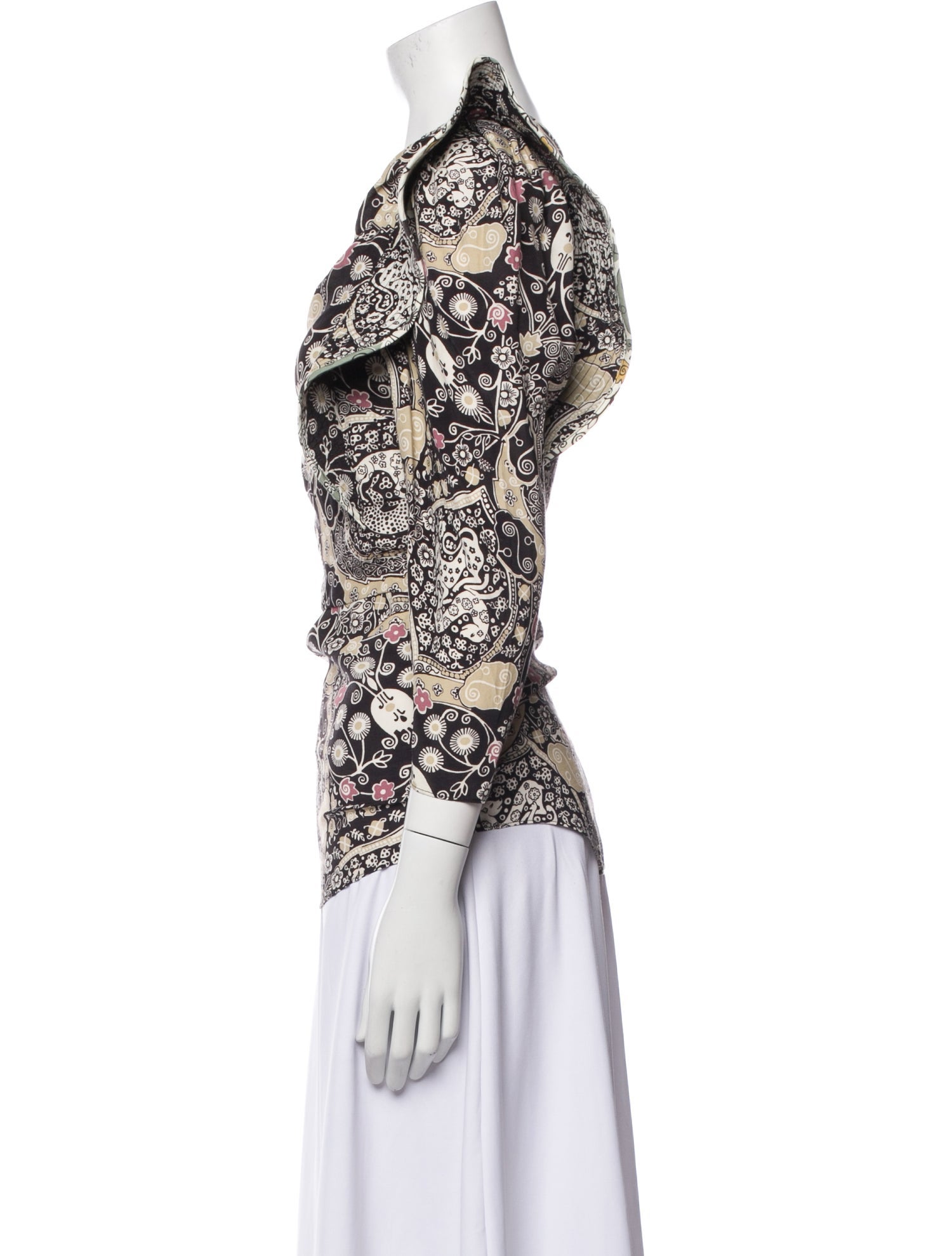 Étoile Isabel Marant Floral Print One-Shoulder Blouse