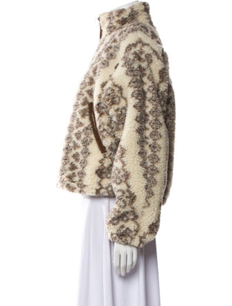 Étoile Isabel Marant Animal Print Faux Fur Jacket