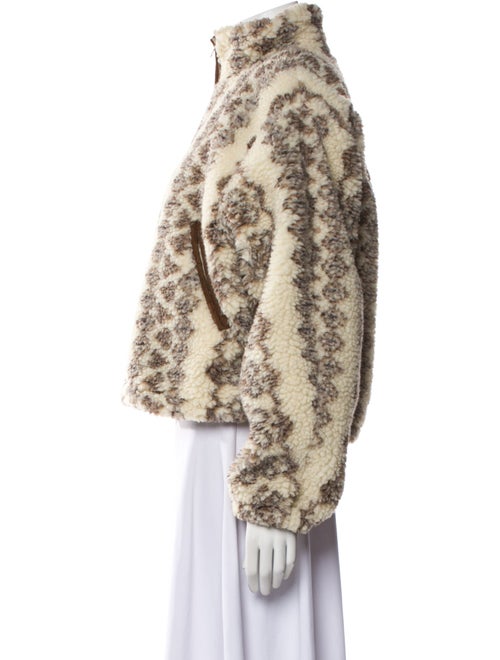 Étoile Isabel Marant Animal Print Faux Fur Jacket