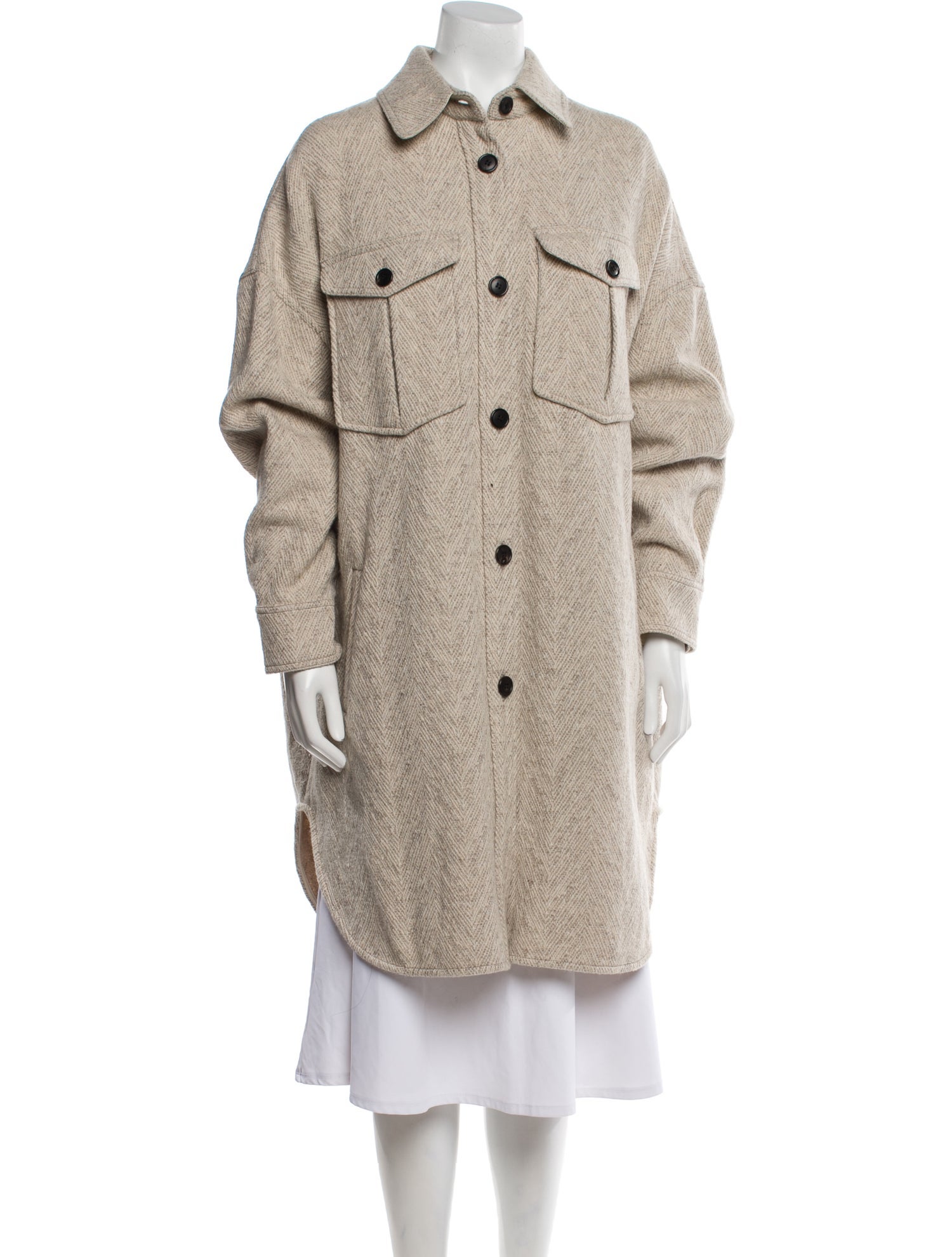 Étoile Isabel Marant Wool Tweed Pattern Coat