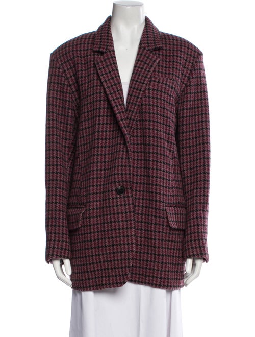 Étoile Isabel Marant Virgin Wool Plaid Print Blazer