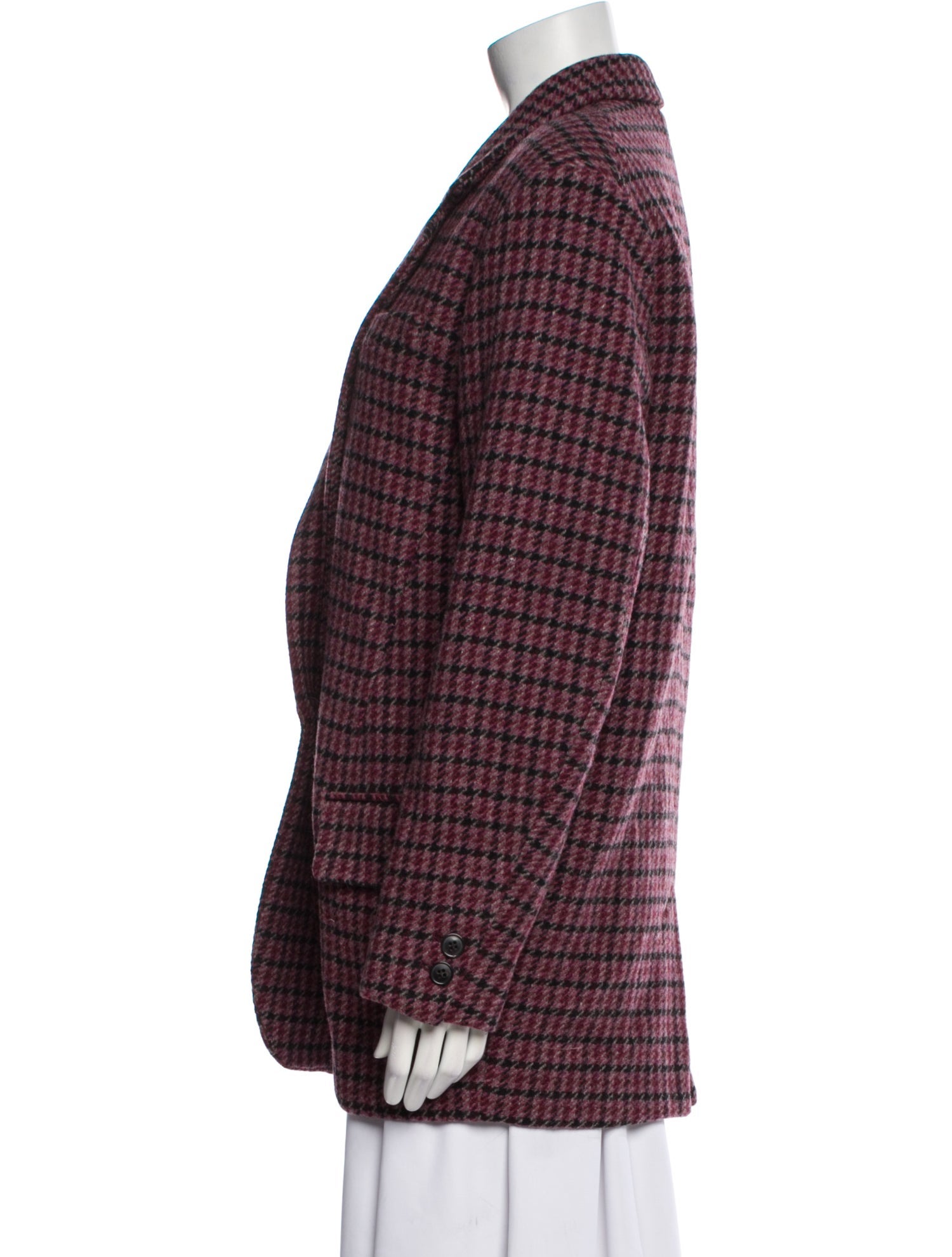 Étoile Isabel Marant Virgin Wool Plaid Print Blazer