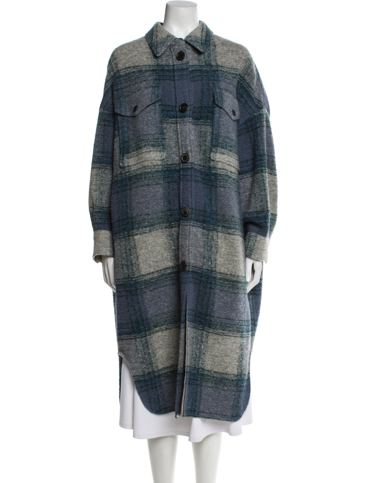 Étoile Isabel Marant Wool Plaid Print Jacket