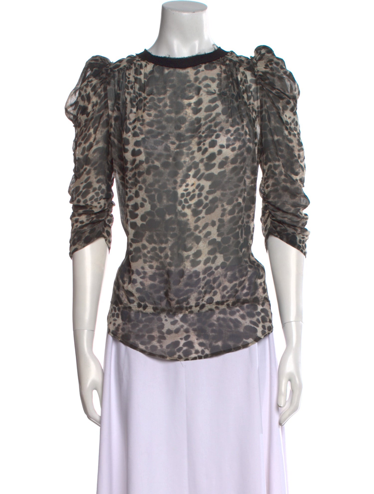 Étoile Isabel Marant Silk Animal Print Blouse