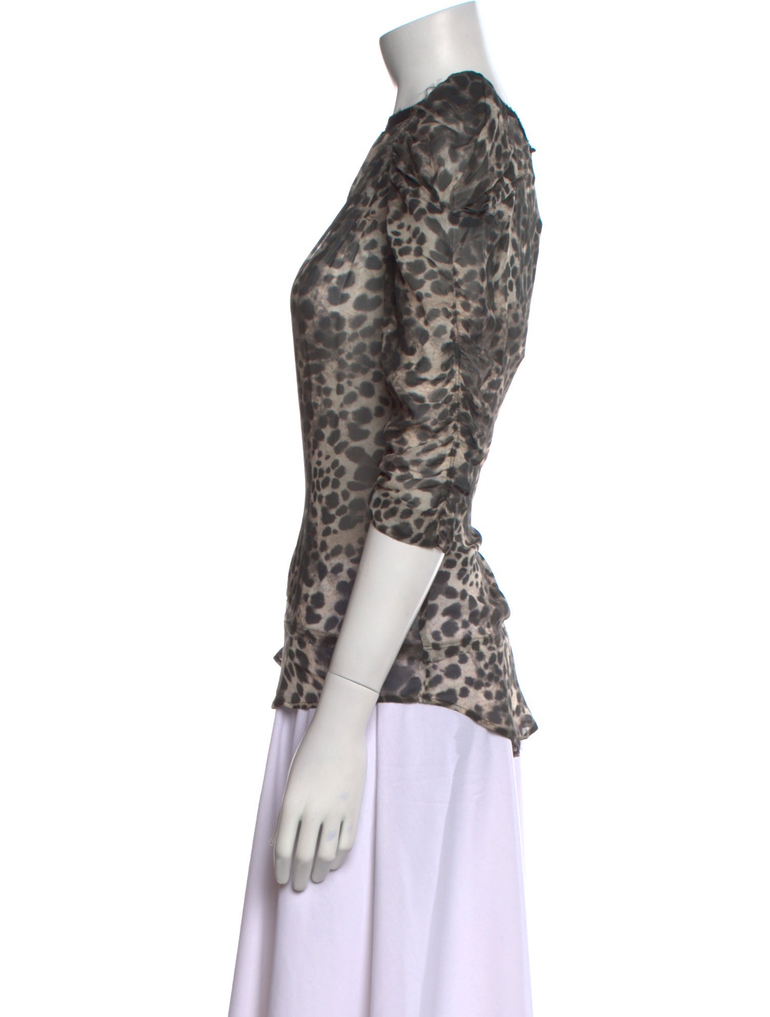 Étoile Isabel Marant Silk Animal Print Blouse