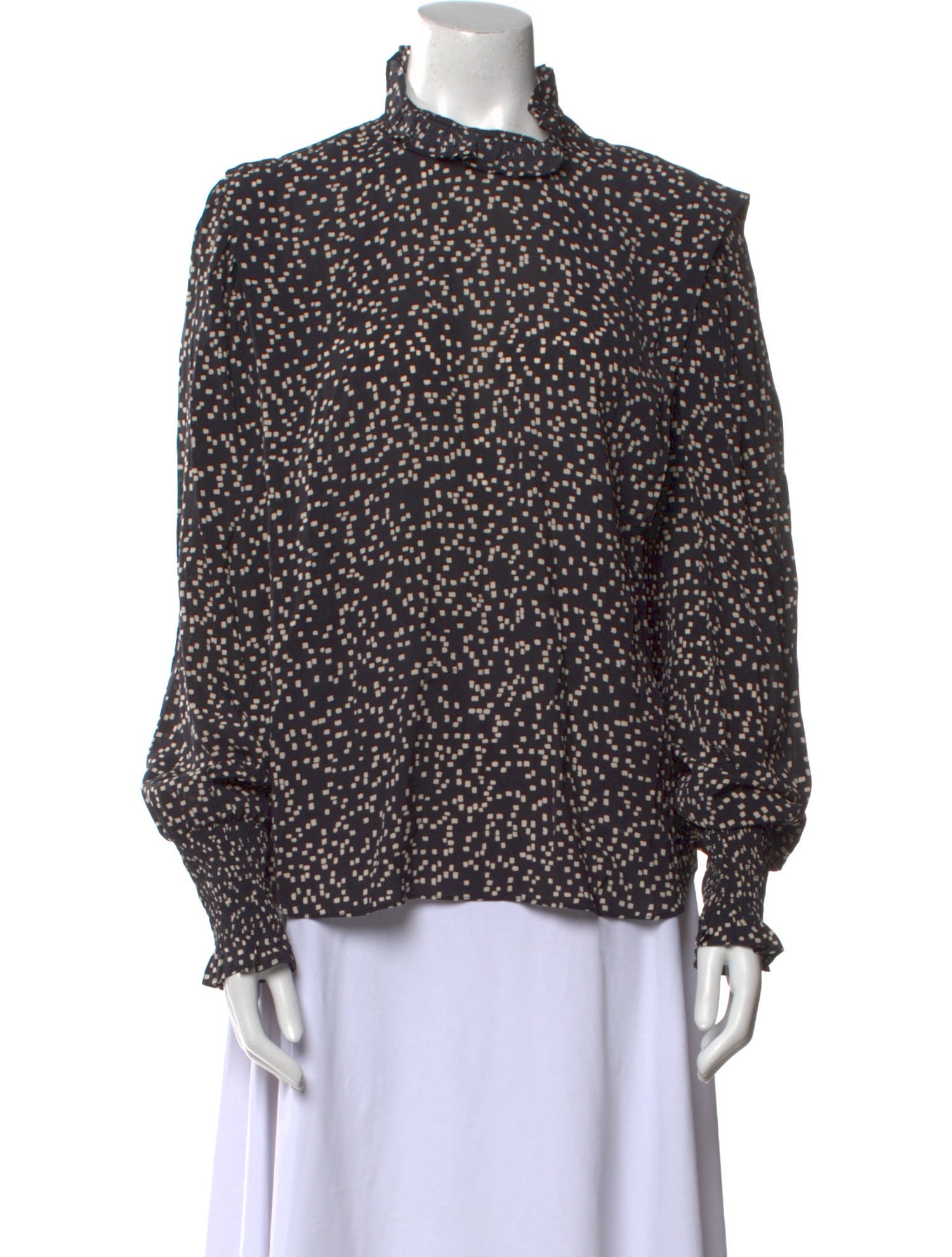 Étoile Isabel Marant Printed Mock Neck Blouse