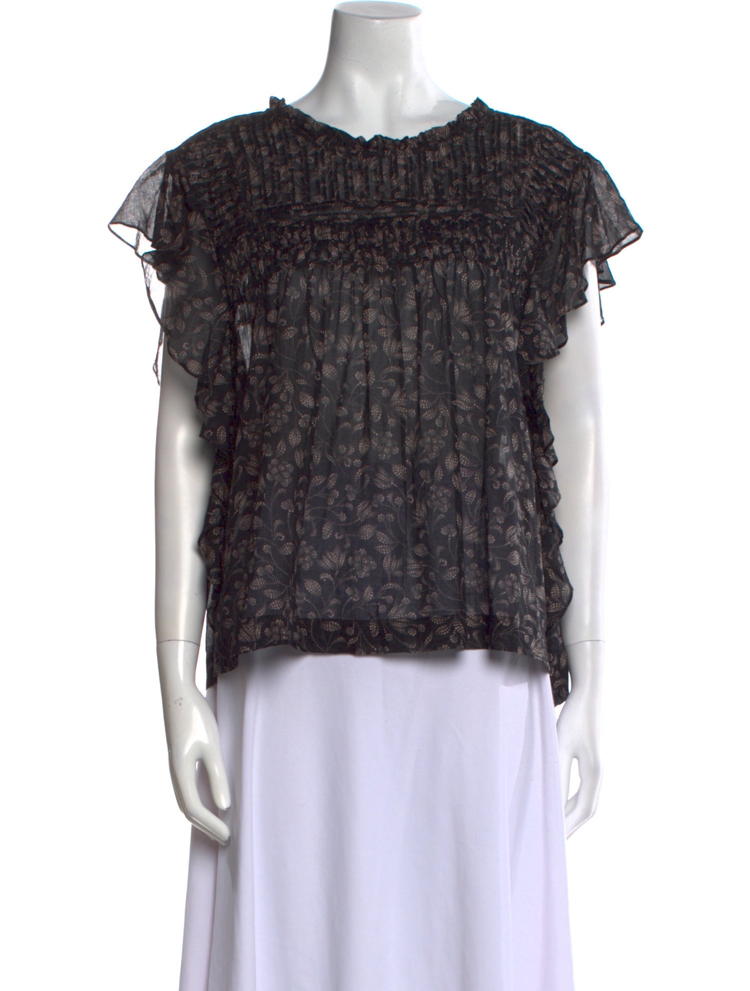 Étoile Isabel Marant Bateau Neckline Short Sleeve Blouse