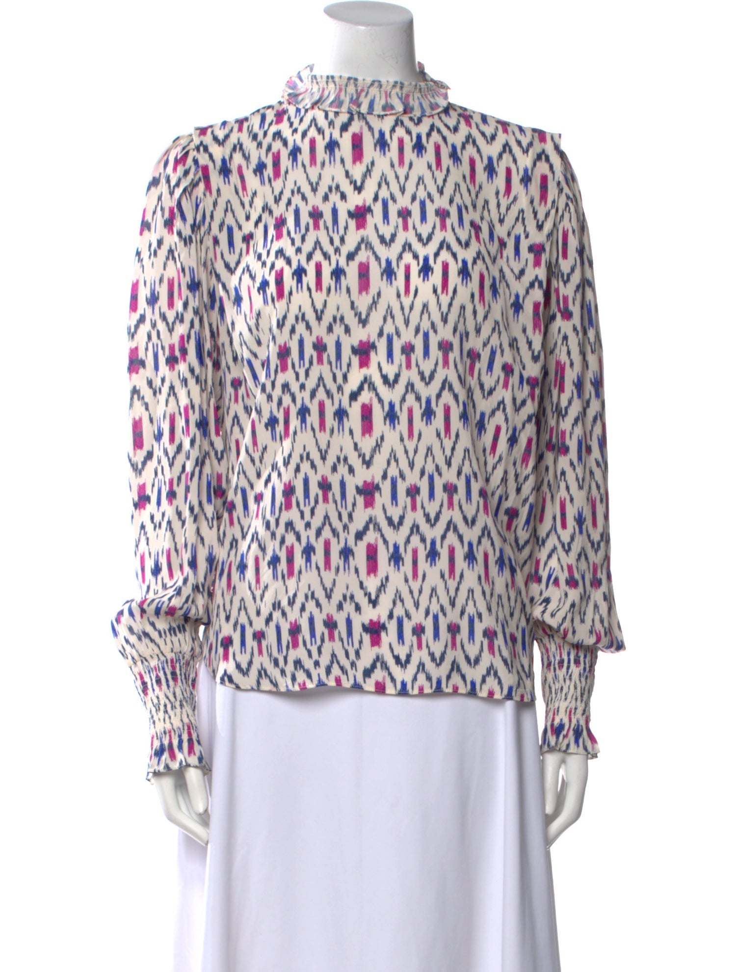 Étoile Isabel Marant Printed Mock Neck Blouse