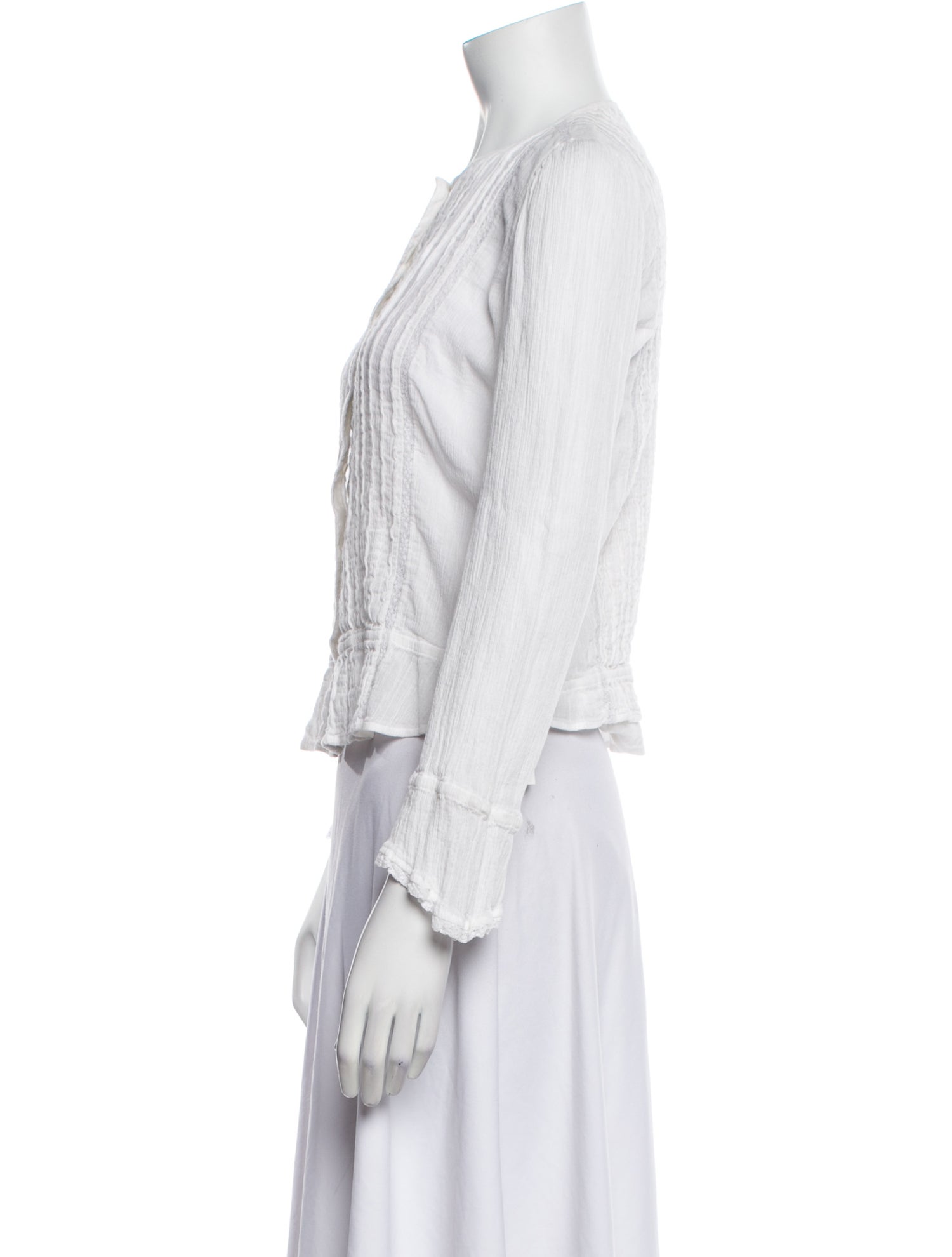 Étoile Isabel Marant Crew Neck Three-Quarter Sleeve Crop Top