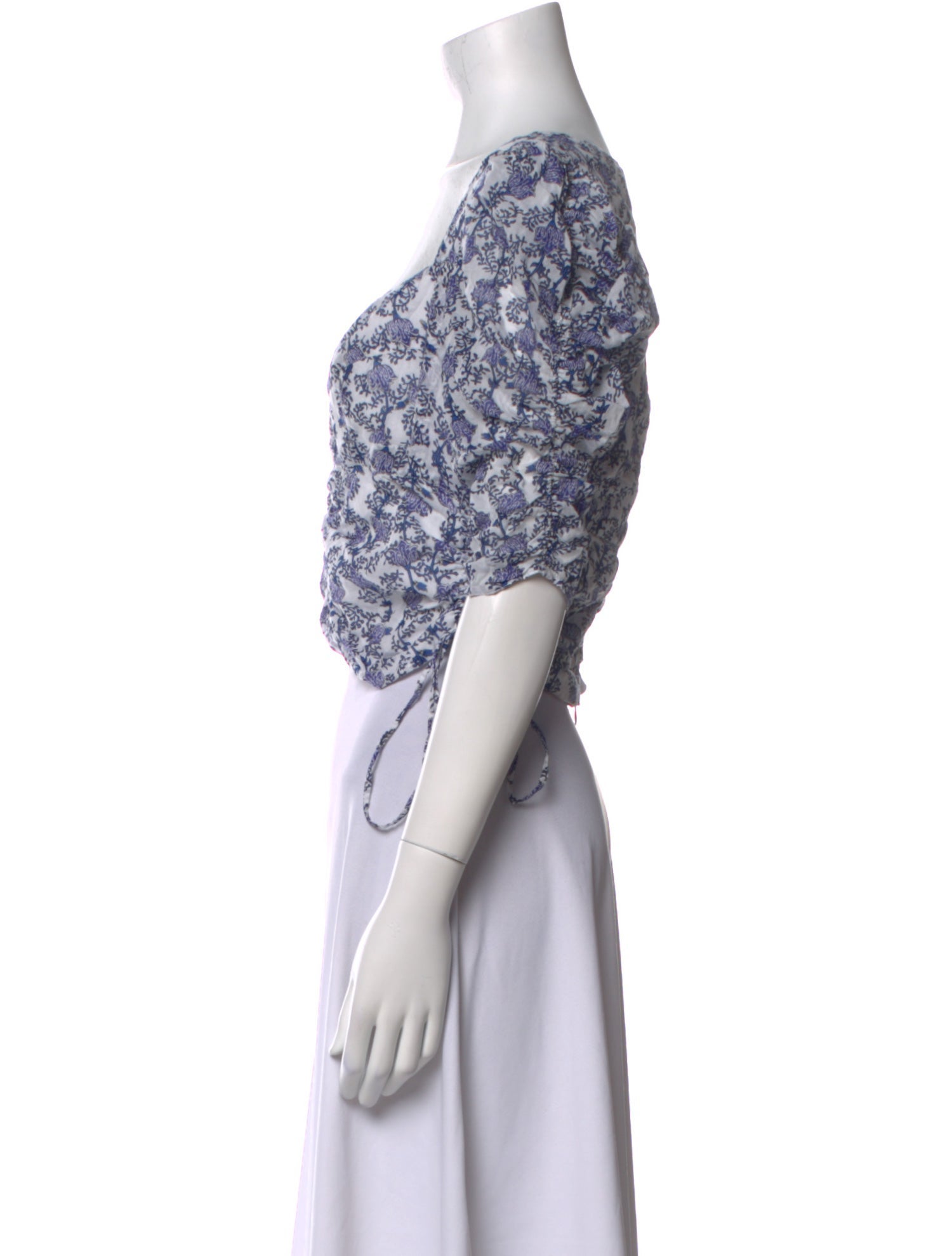 Étoile Isabel Marant Floral Print Square Neckline Crop Top