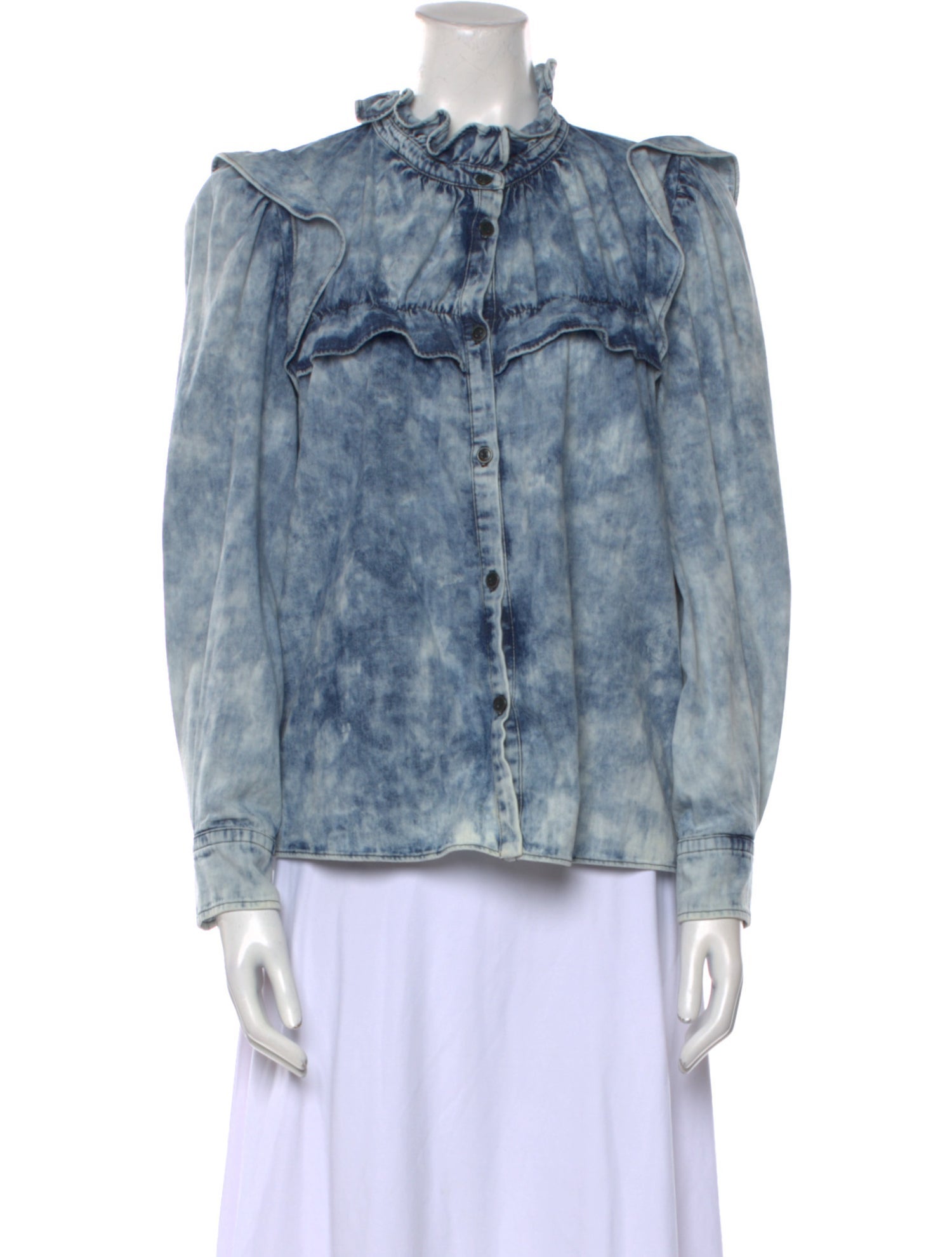 Étoile Isabel Marant Mock Neck Long Sleeve Blouse