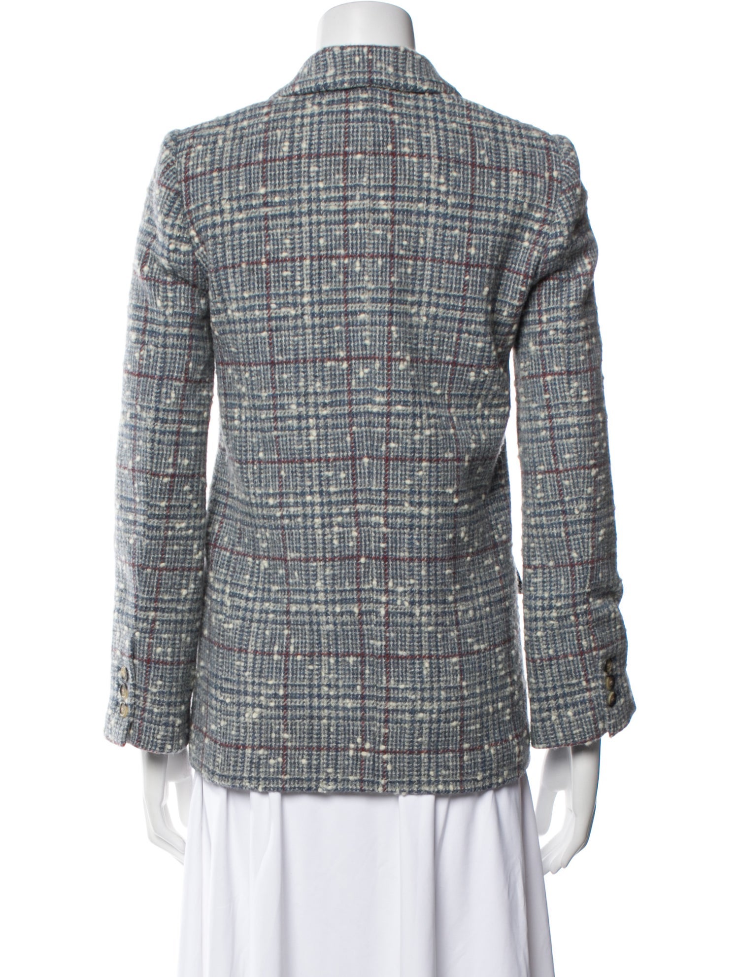 Étoile Isabel Marant Virgin Wool Plaid Print Blazer