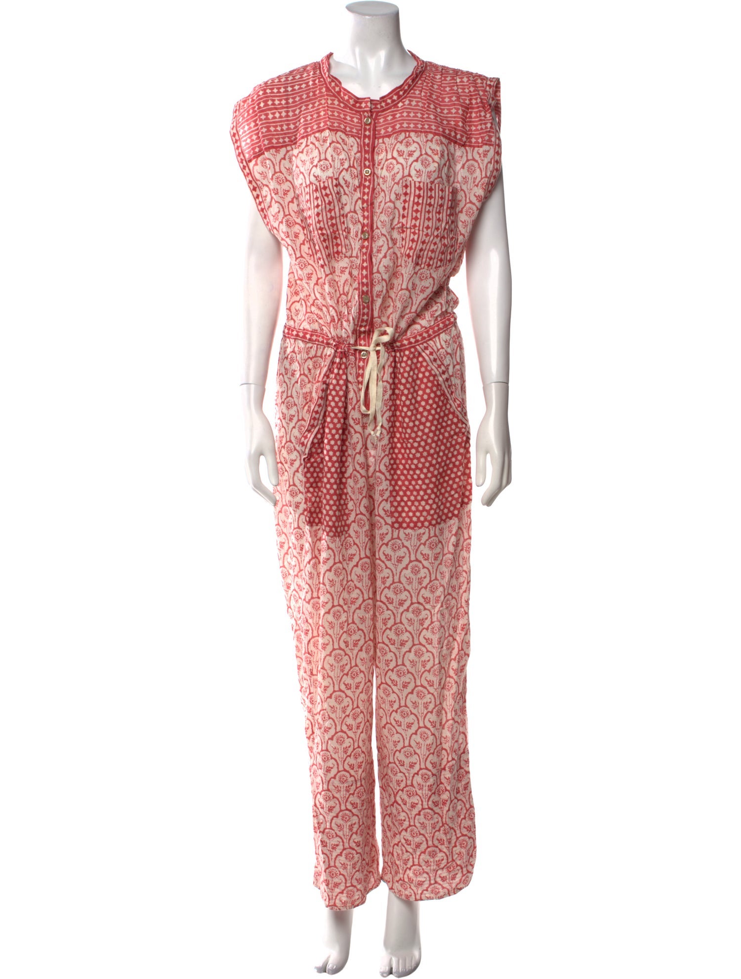 Étoile Isabel Marant Printed Scoop Neck Jumpsuit
