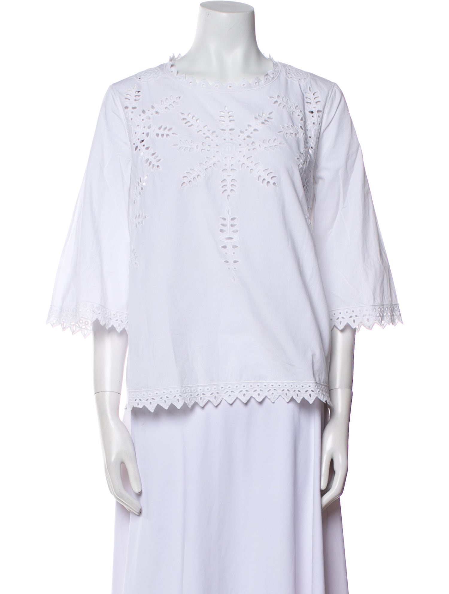 Étoile Isabel Marant Crew Neck Three-Quarter Sleeve Blouse