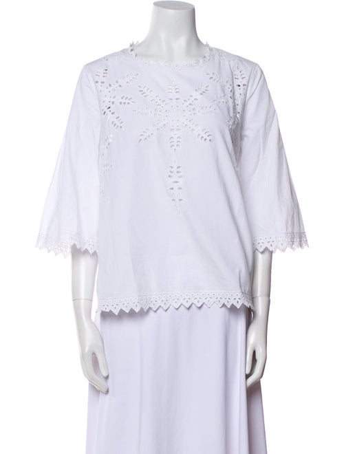 Étoile Isabel Marant Crew Neck Three-Quarter Sleeve Blouse