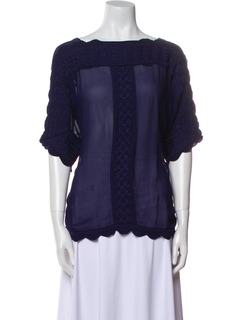 Étoile Isabel Marant Bateau Neckline Short Sleeve Blouse