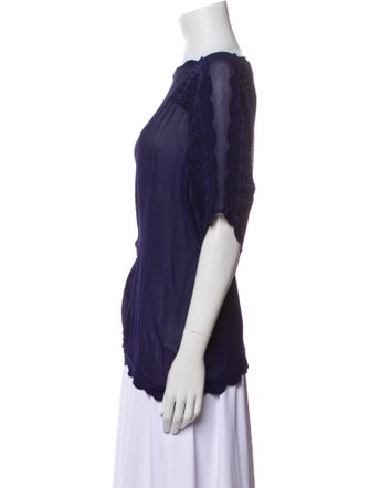 Étoile Isabel Marant Bateau Neckline Short Sleeve Blouse