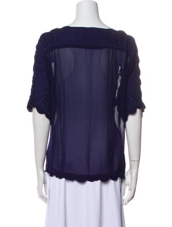 Étoile Isabel Marant Bateau Neckline Short Sleeve Blouse