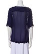 Étoile Isabel Marant Bateau Neckline Short Sleeve Blouse