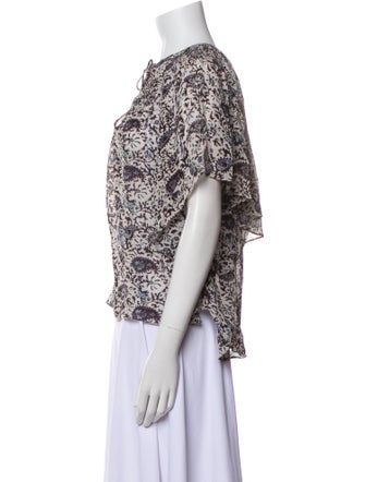 Étoile Isabel Marant Paisley Print V-Neck Blouse